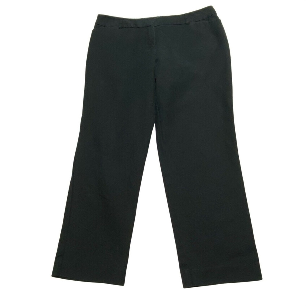 Liz Claiborne Classic Straight Crop Women's size 10P Black‎ Chino Career Pants